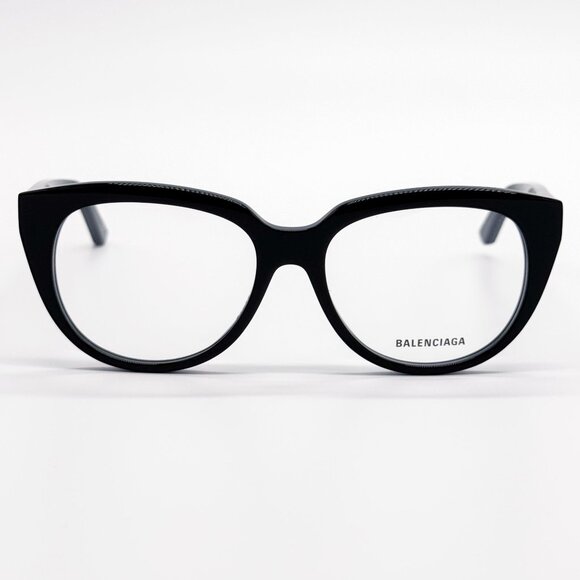 NEW BALENCIAGA EYEGLASSES BB0131O 001 ROUND OVAL BLACK WOMEN EYEWEAR BALENCIAGA - Picture 6 of 9